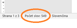 Počet slov vo Worde