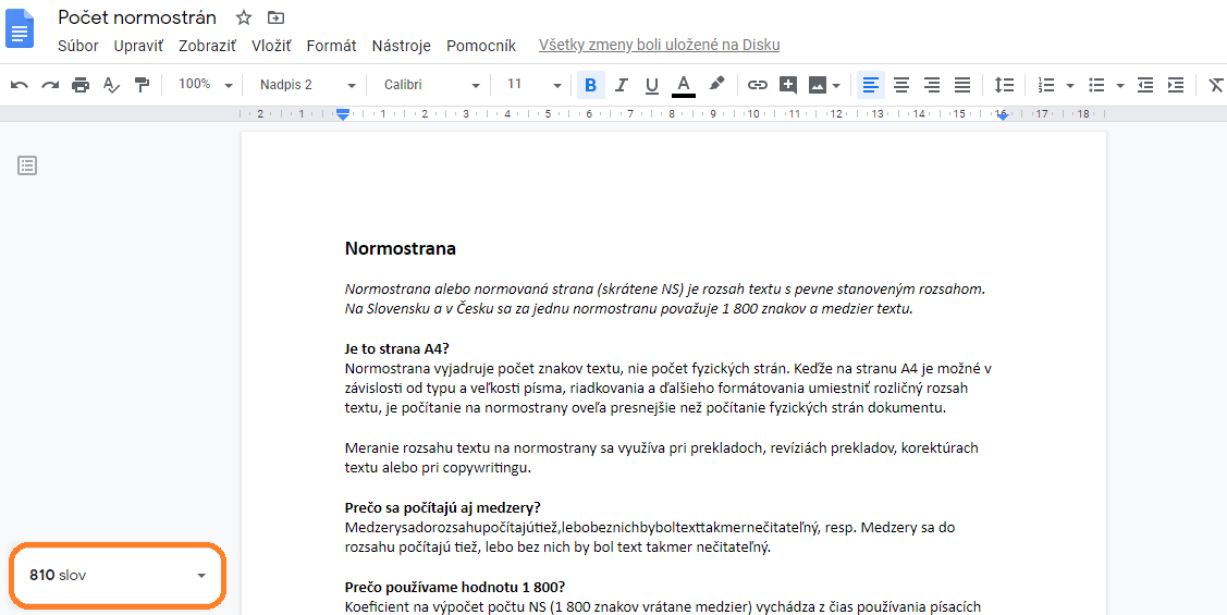 Štatistika v Google docs