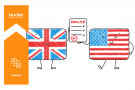 Britská a americká angličtina, usmievajúce sa vlajky