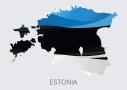 Estónska vlajka, mapa Estónska