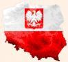 Mapa Poľska so znakom