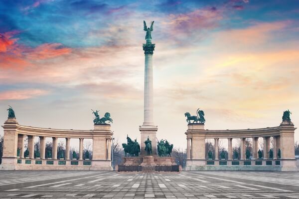 Námestie hrdinov, Budapešť, Maďarsko