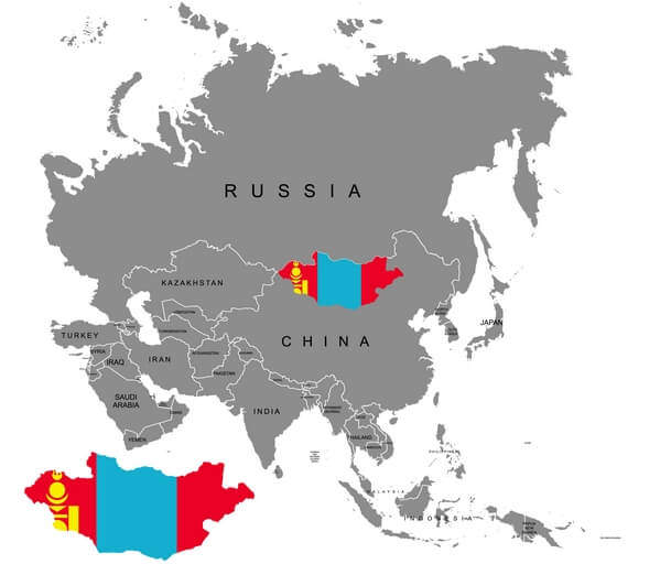 Mapa Mongolska_the map of Mongolia