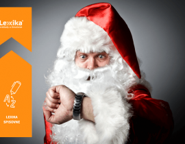 Santa Claus pozerajúci sa na hodinky