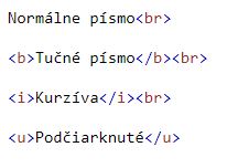 formátovanie textu v HTML