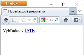 ukážka hyperlinku v HTML
